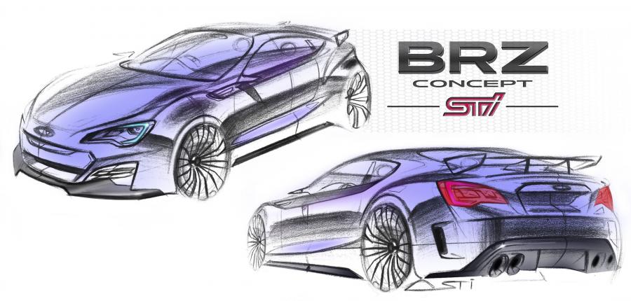 Эскиз Subaru BRZ Concept STi 2011 года  (фото 15 из 15)